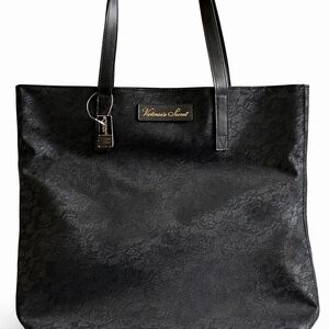 ✨ Victoria’s Secret Black Lace Print Tote Bag NWT